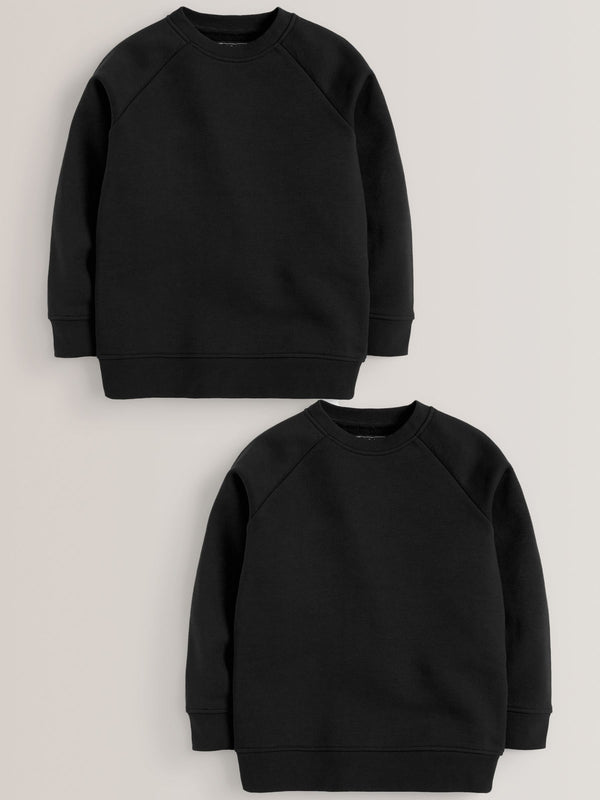 Black Crew Neck School Sweater (3-16yrs)