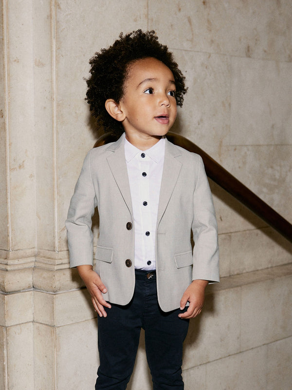 Neutral Blazer With Linen (3mths-9yrs)