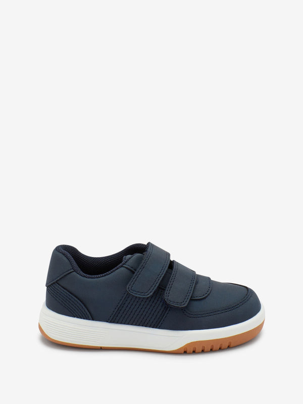 Navy Standard Fit (F) Strap Touch Fastening Trainers