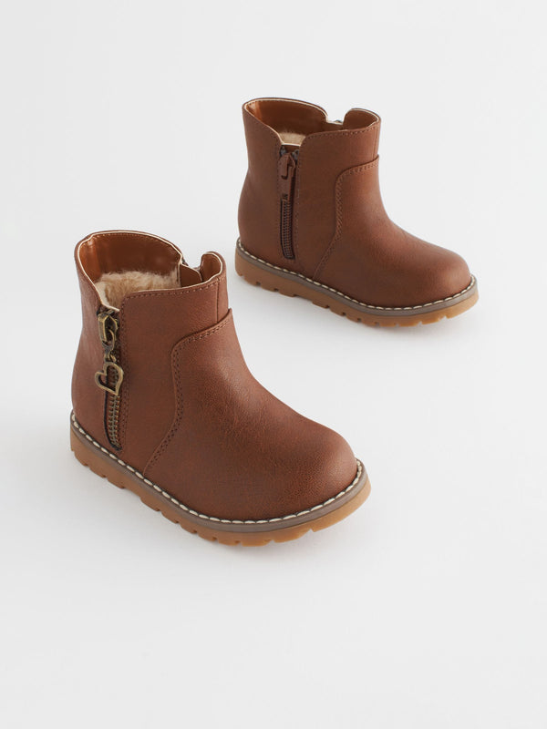 Tan Brown Wide Fit (G) Chelsea Zip Ankle Boots