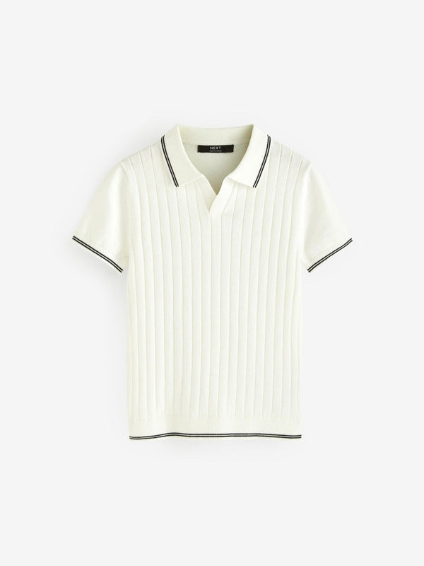 White Polo Short Sleeve Trophy Neck 100% Cotton Jumper (3-16yrs)