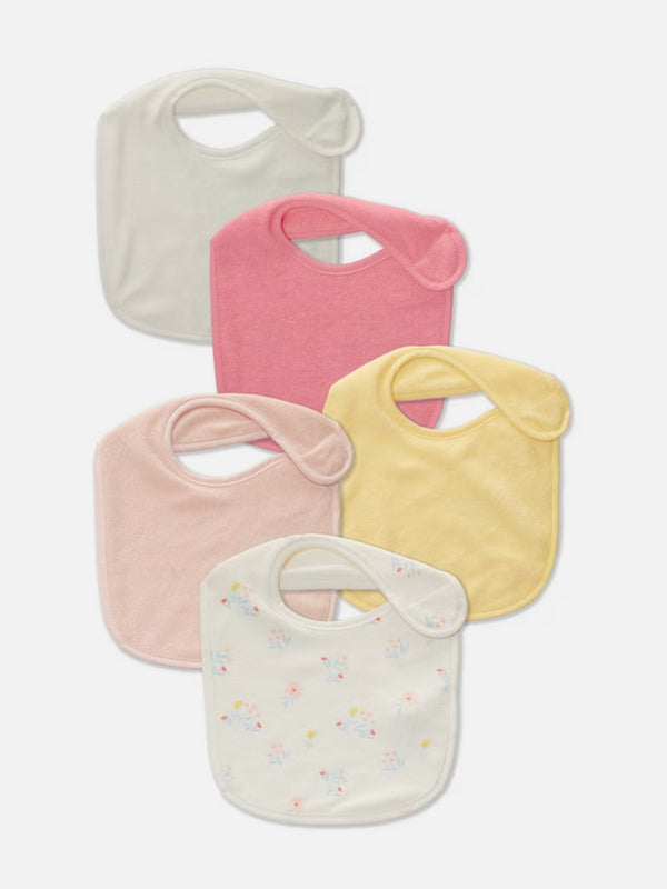 5 pack cotton bibs