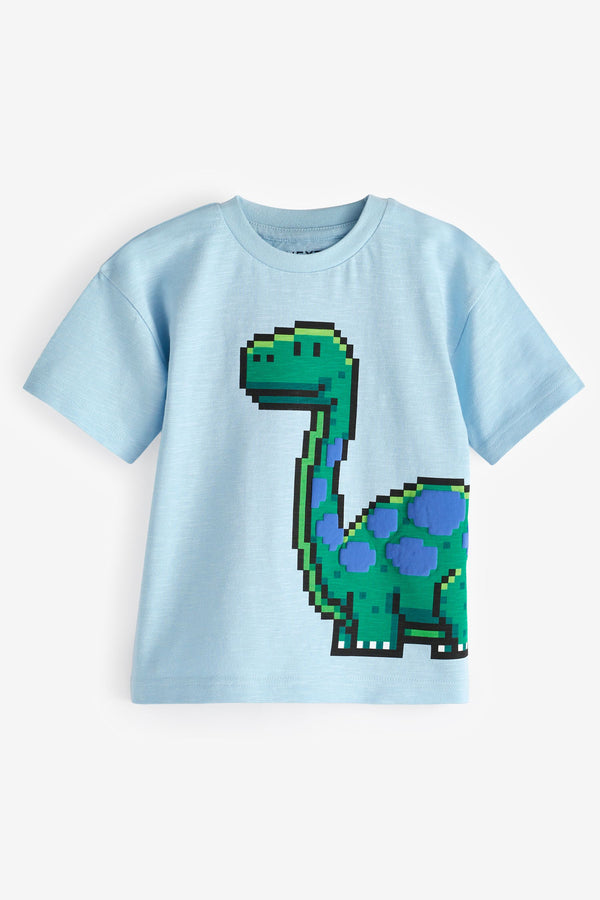 Blue Dinosaur Short Sleeve Character T-Shirt (3mths-7yrs)