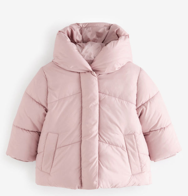 Pink padded shower resistant coat immediate