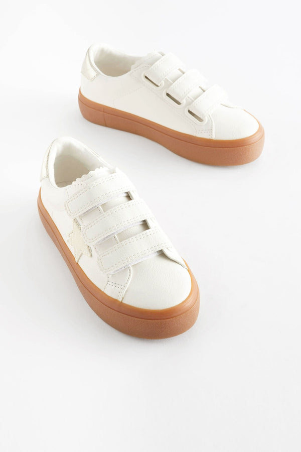 White Neutral Star Touch Fastening Trainers