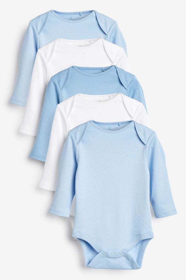 Blue Baby Long Sleeve Bodysuits