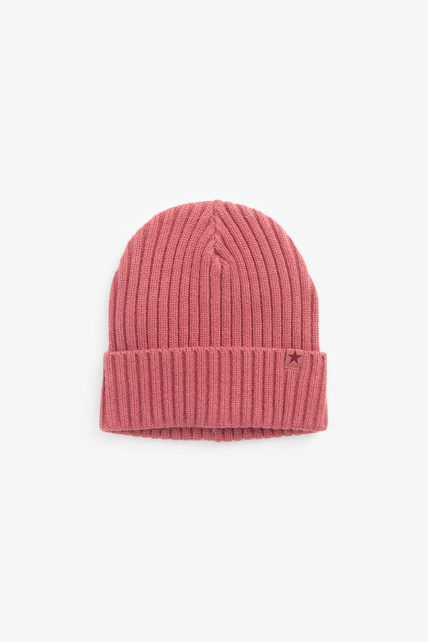 Rust Brown Rib Beanie Hat (1-16yrs)