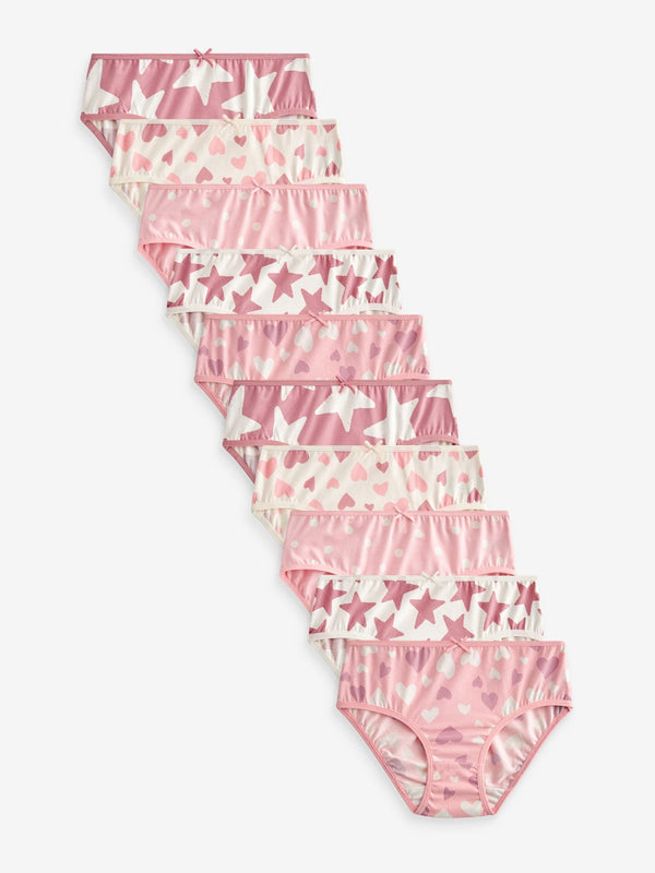 Pink Briefs 10 Pack (1.5-12yrs)