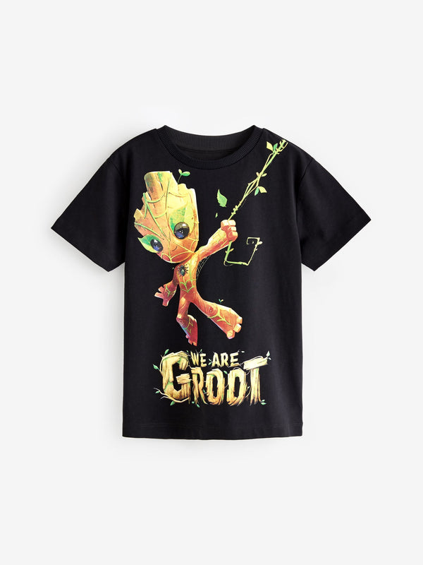 Black Guardians Of The Galaxy Groot T-Shirt (3-16yrs)