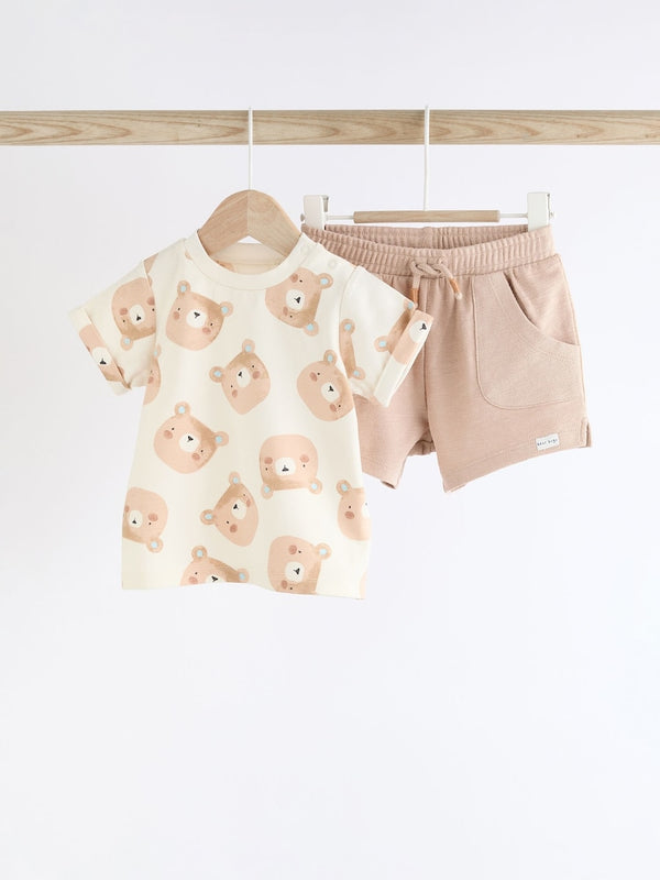 Neutral Bear  T-Shirt And Shorts set