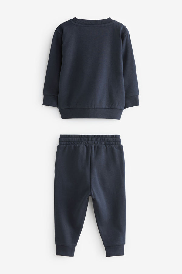 Blue Navy Jersey Sweatshirt And Joggers Set (3mths-7yrs)