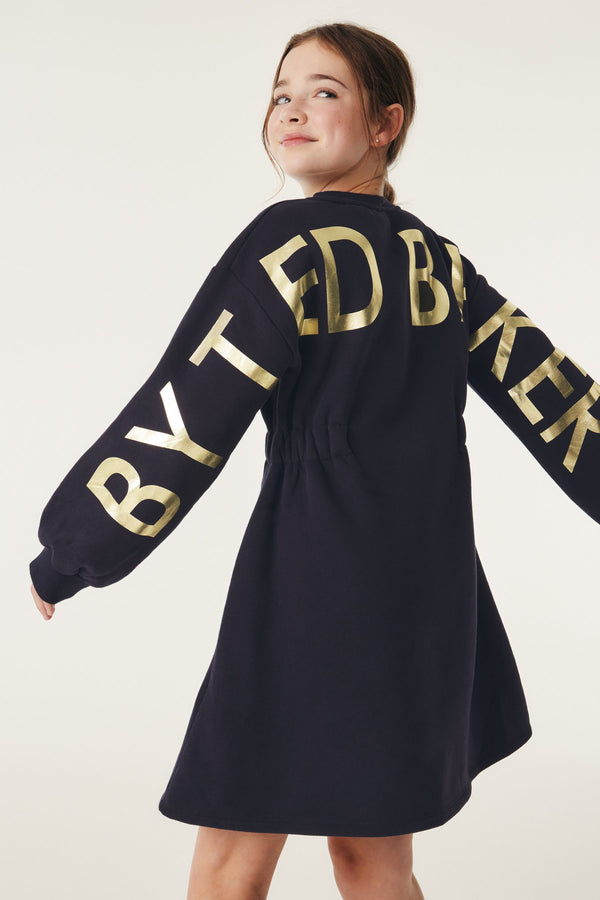 Navy Baker by Ted Baker Branded Back Sweat Dress