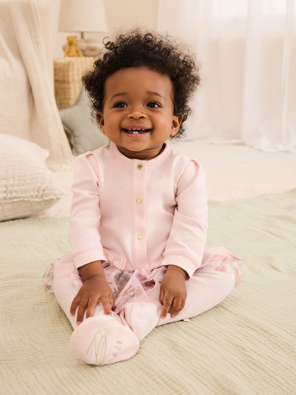Baker by Ted Baker Mesh Peplum 100% Cotton Sleepsuit