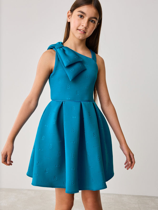 Baker by Ted Baker Bow Detail Embossed Scuba Dress