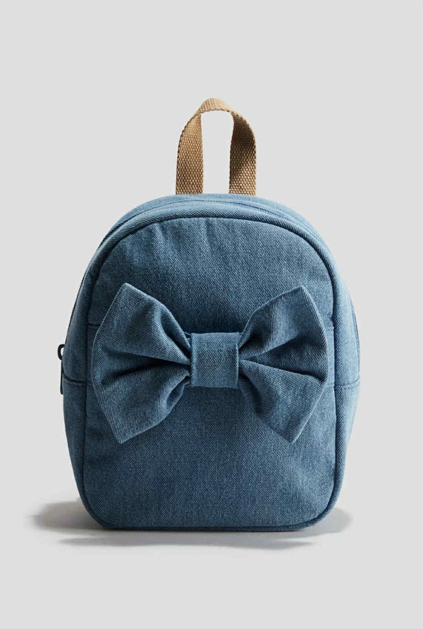 H&M denim bow backpack