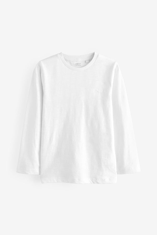 White Long Sleeve Plain T-Shirt (3mths-7yrs)