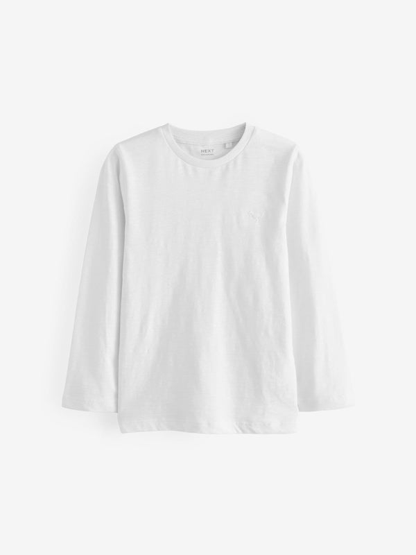 White Long Sleeve Plain T-Shirt (3mths-7yrs)
