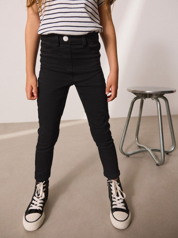Black Regular Length Stretch Jeggings (3-16yrs)