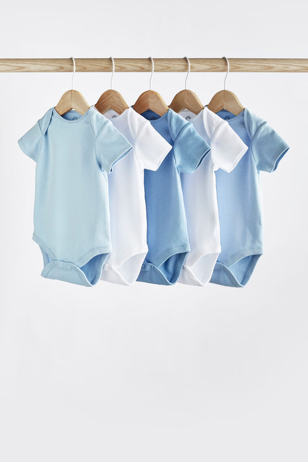 Blue/White Plain Baby Bodysuits(immediate)