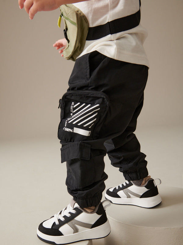 Black Multi Pocket Cargo Trousers (3mths-7yrs)