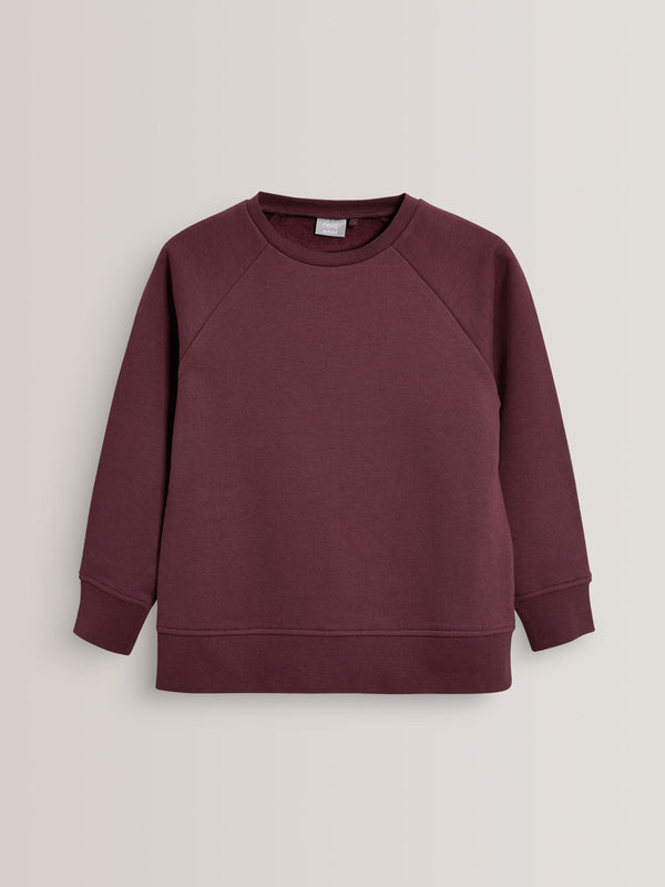 Burgundy Red Crew Neck School Sweater (3-17yrs)