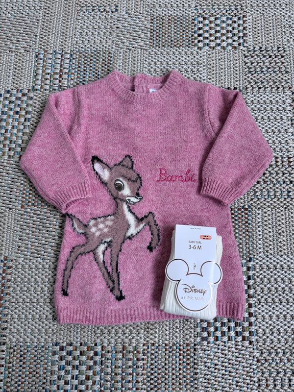 Disney Bambi dress with tights