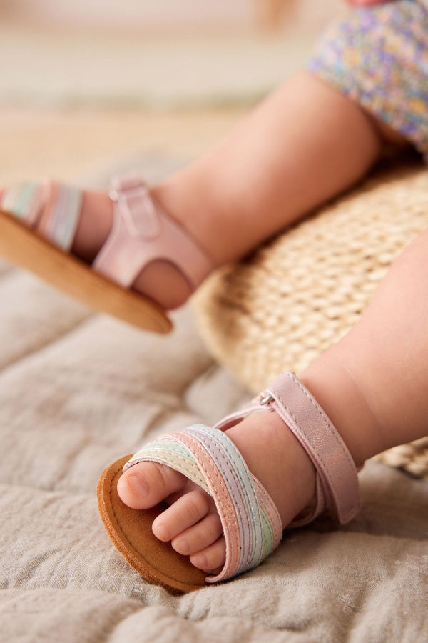 Pastel Cross Strap Baby Sandals (0-24mths)