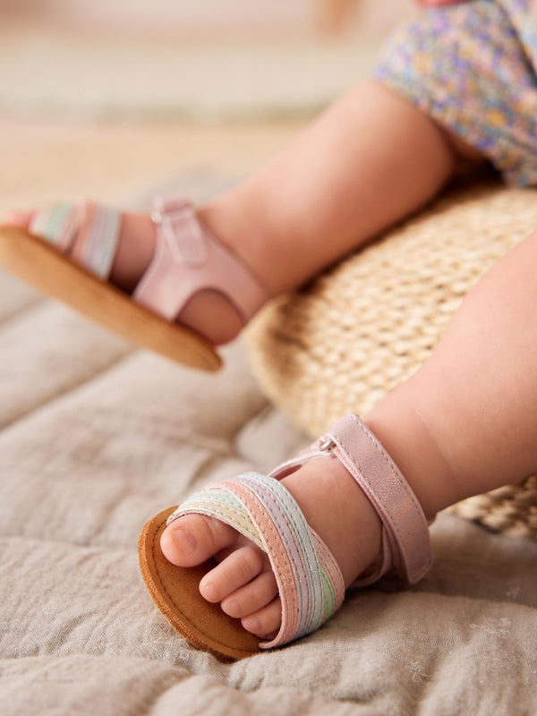 Pastel Cross Strap Baby Sandals (0-24mths)