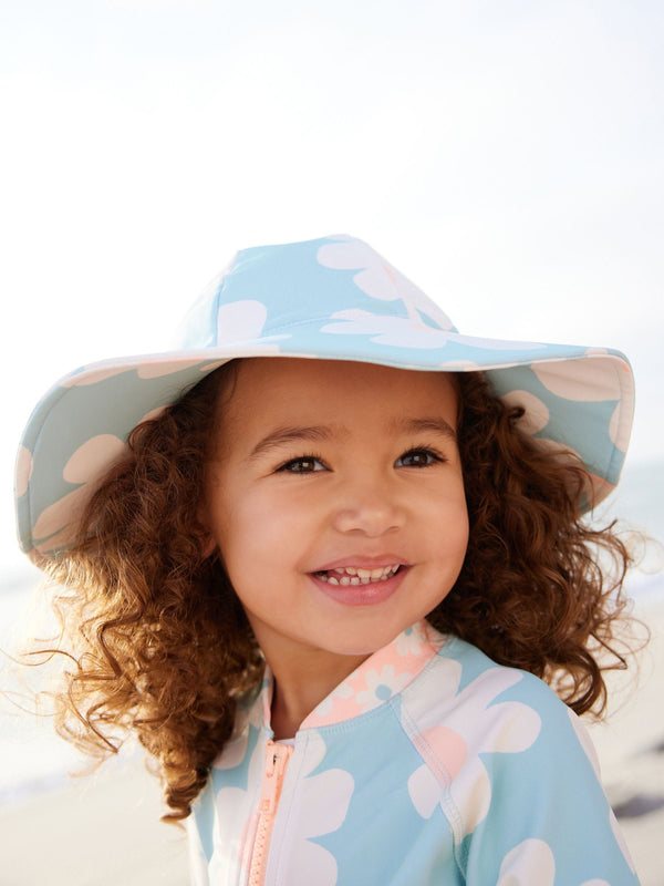 Blue Daisy Swim Hat (3mths-10yrs)