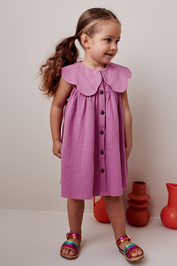 Pink 100% Cotton Summer Dress (3mths-7yrs)