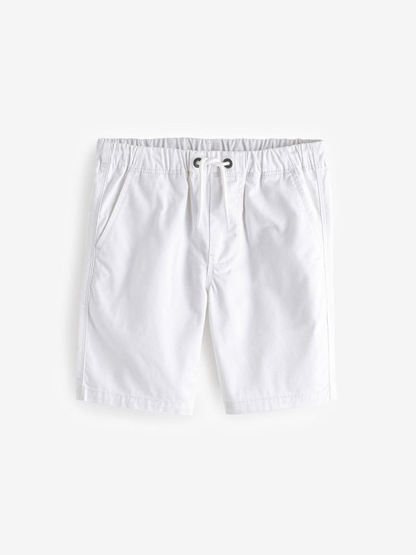 White Regular Fit Pull-On Shorts (3-16yrs)