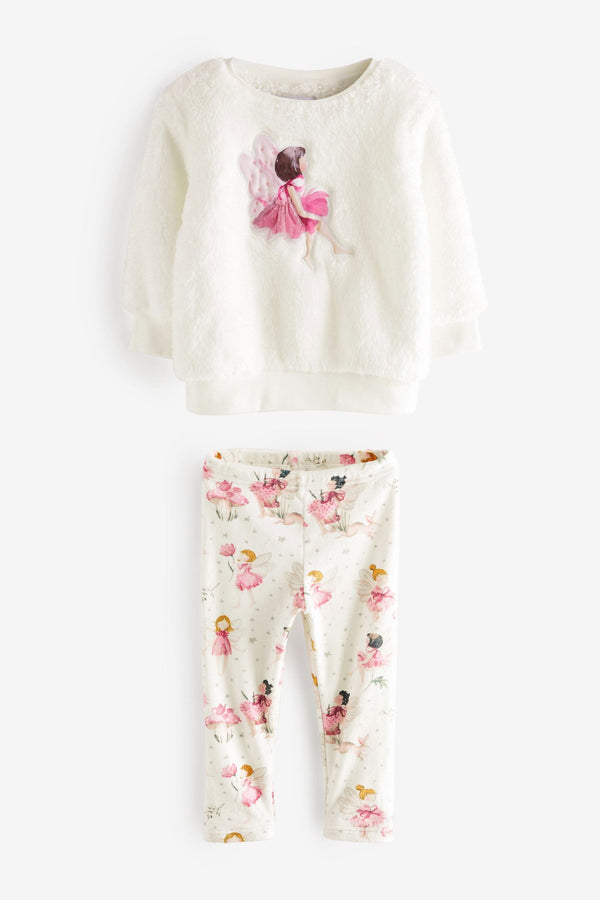 Cream Fairy Cosy Fleece Pyjamas (9mths-10yrs)