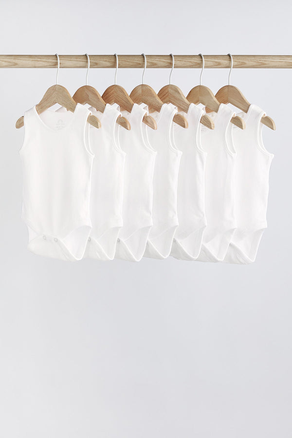 White Baby Vest Bodysuits