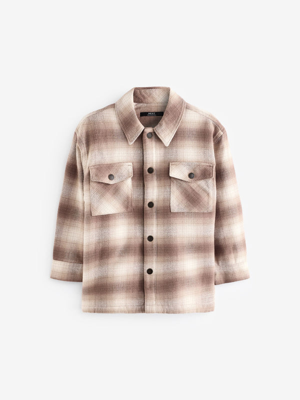 Ecru Check Borg Lined Shaket (3-16yrs)