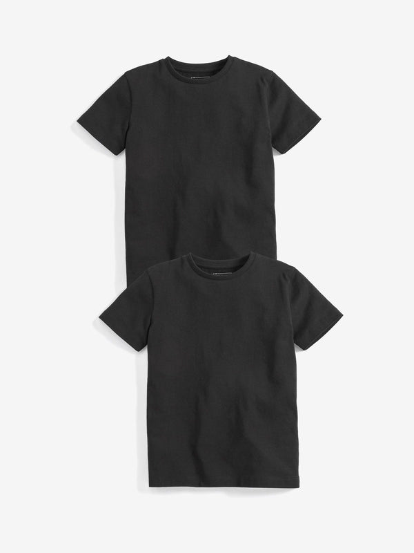 Black Short Sleeve T-Shirts 2 Pack (3-16yrs)