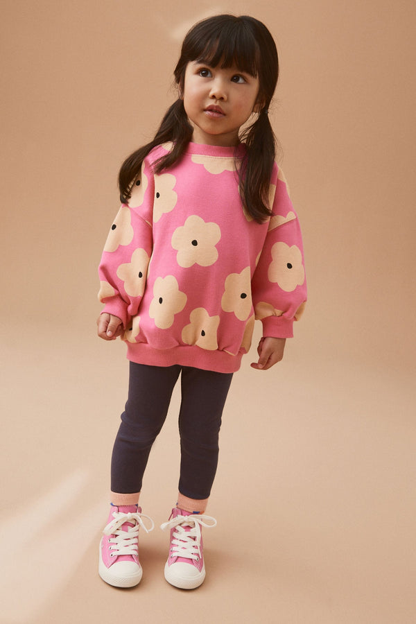 Pink Crew Sweatshirt and Leggings Set (3mths-7yrs)