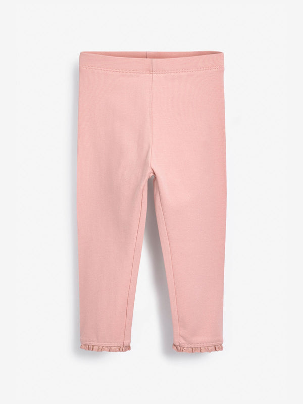 Pale Pink Lace Trim Leggings (3mths-7yrs)