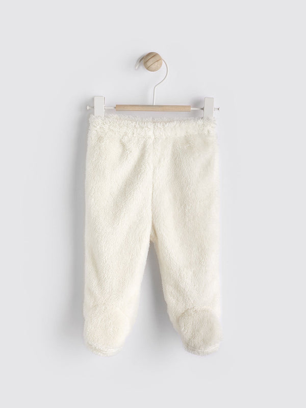 Ecru Baby Cosy Fleece Footed Leggings (0-9mths)