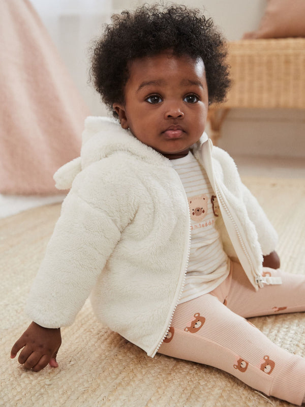 Ecru Baby Cosy Fleece Jacket (0mths-2yrs)