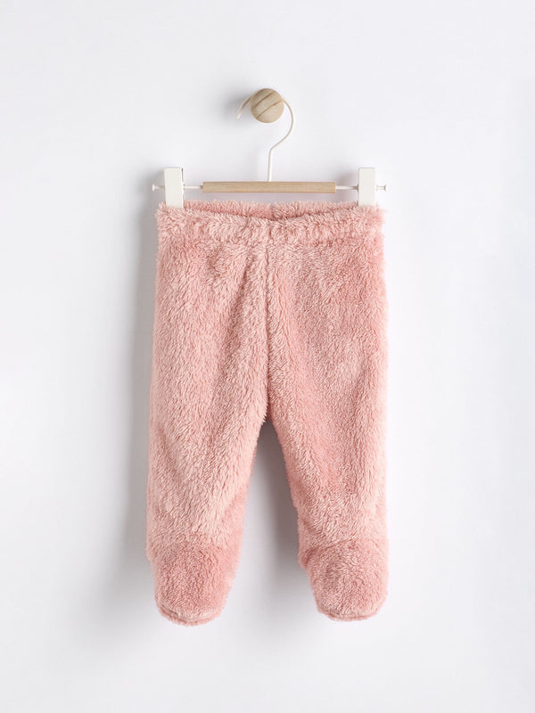 Pink Baby Cosy Fleece Footed Leggings (0-9mths)