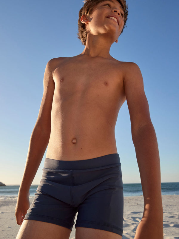 Navy Blue Shorter Length Stretch Swim Shorts (3-16yrs)