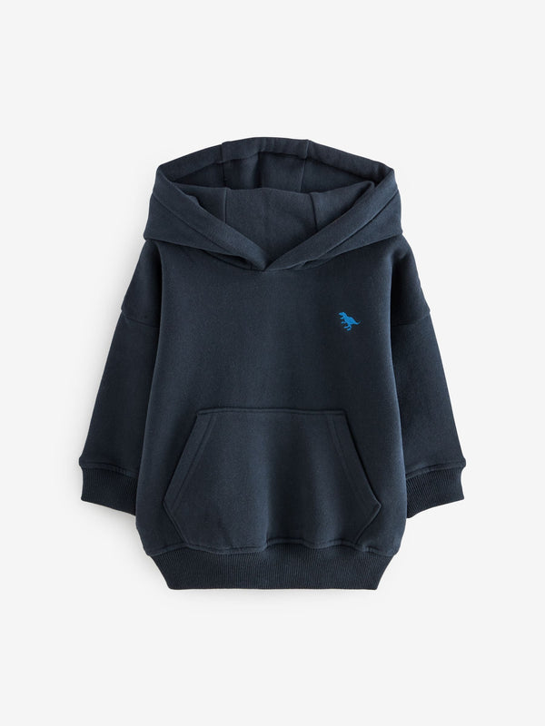 Navy Blue Long Sleeve Soft Touch Hoodie (3mths-7yrs)