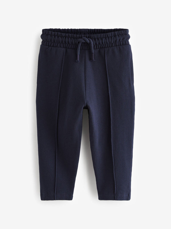 Navy Blue Pintuck 100% Cotton Joggers (3mths-7yrs)