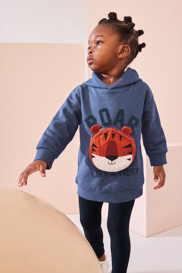 Blue Tiger Bumbag Hoodie and Leggings Set (3mths-7yrs)