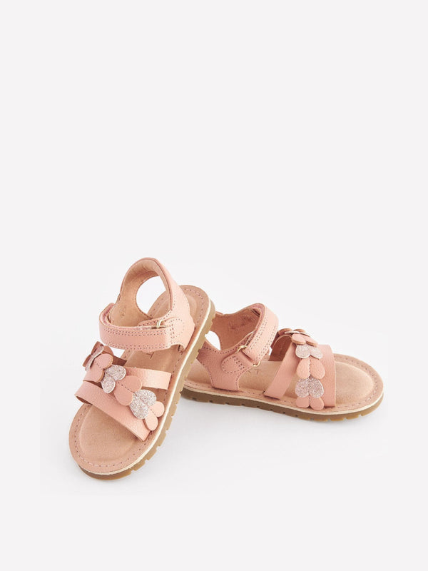 Pink Wide Fit (G) Heart Sandals