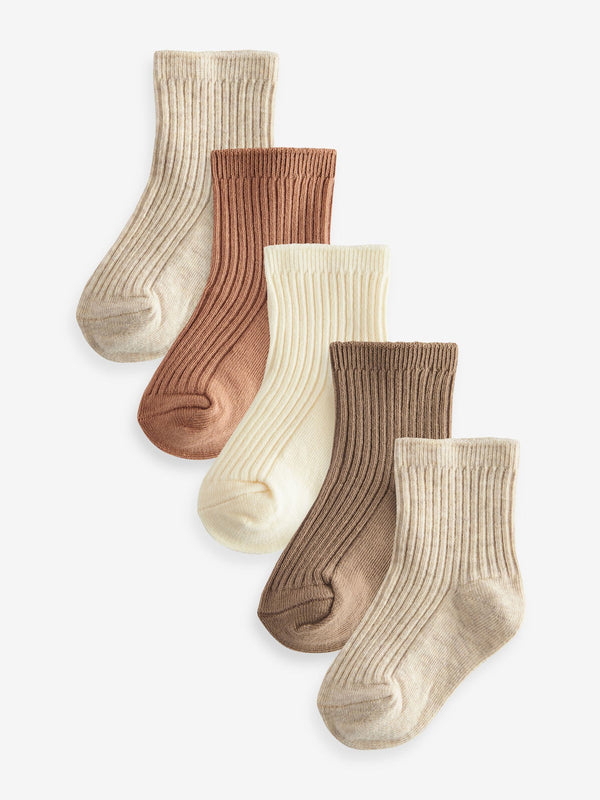 Neutral Baby Socks 5 Pack (0mths-2yrs)