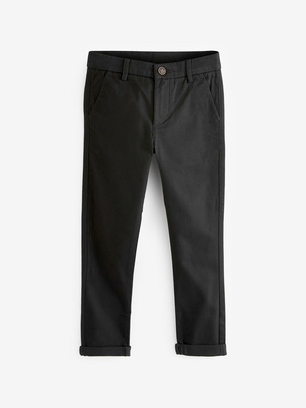 Black Skinny Fit Stretch Chino Trousers (3-17yrs)