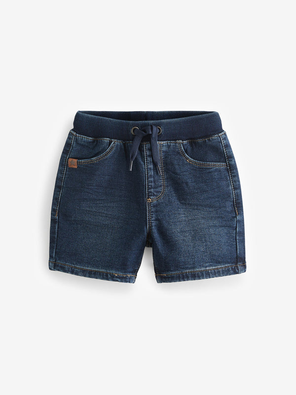 Dark Wash Jersey Denim Pull-On Shorts (3mths-7yrs)