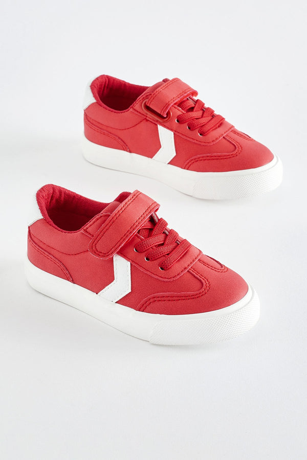 Red Touch Fastening Chevron Trainers