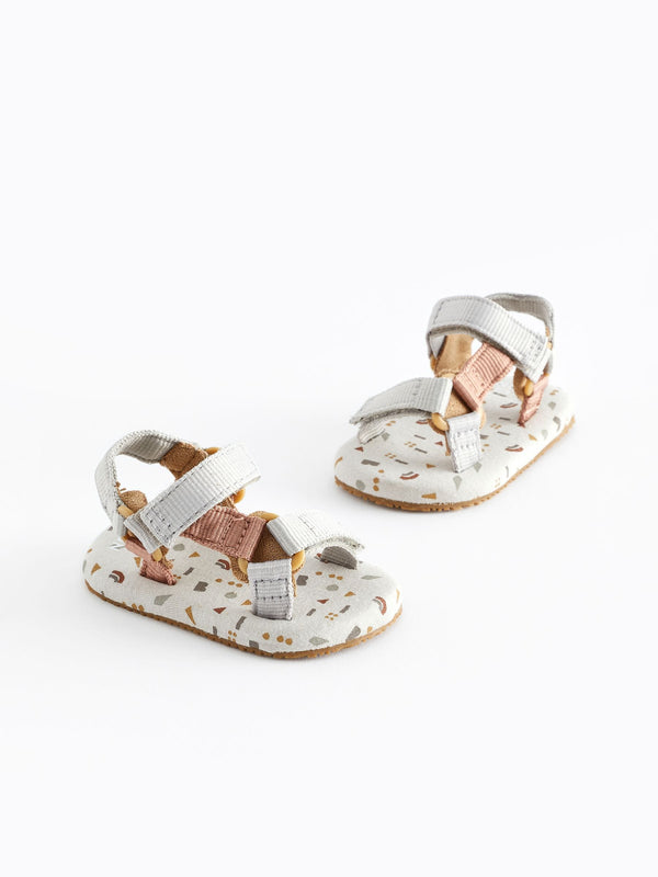 Neutral Print Bright Baby Trekker Sandals (0-24mths)